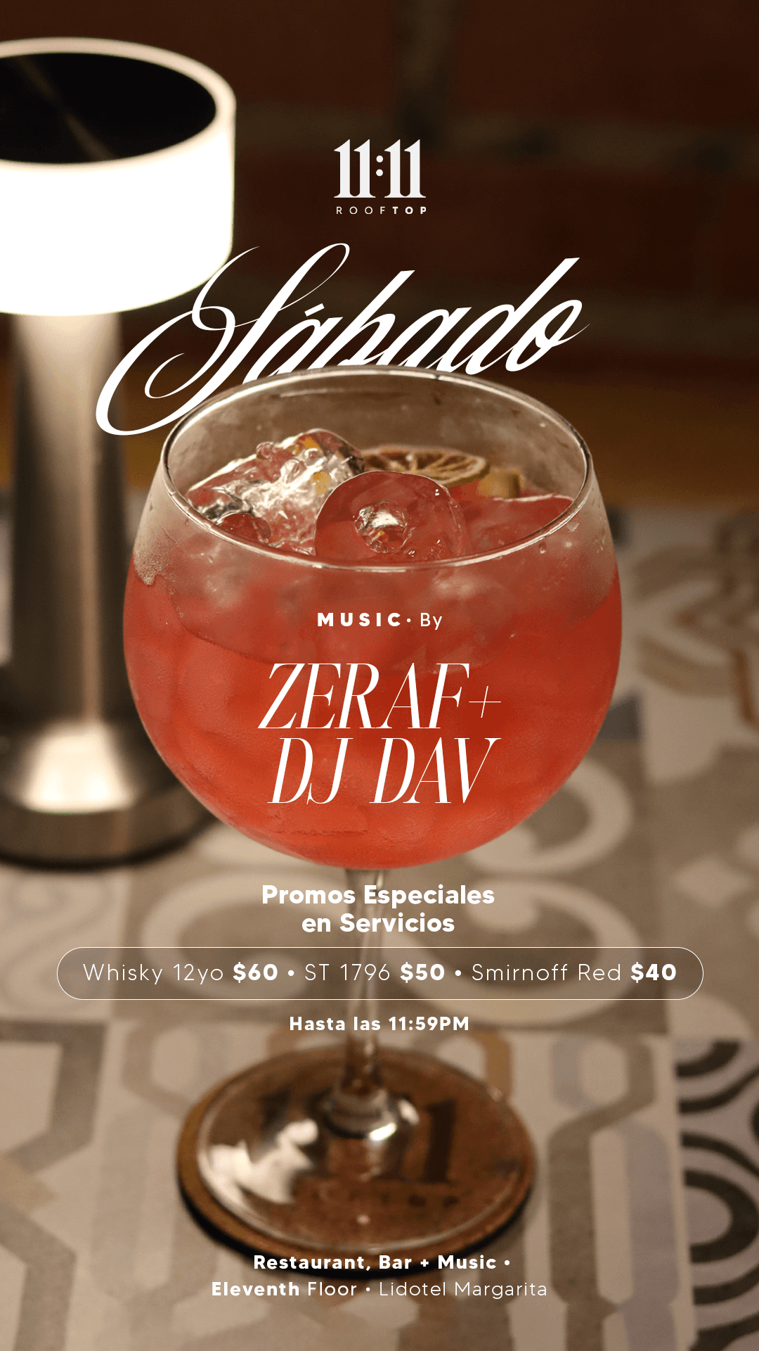 ¡El Sábado se vive mejor desde las alturas! 🍹✨